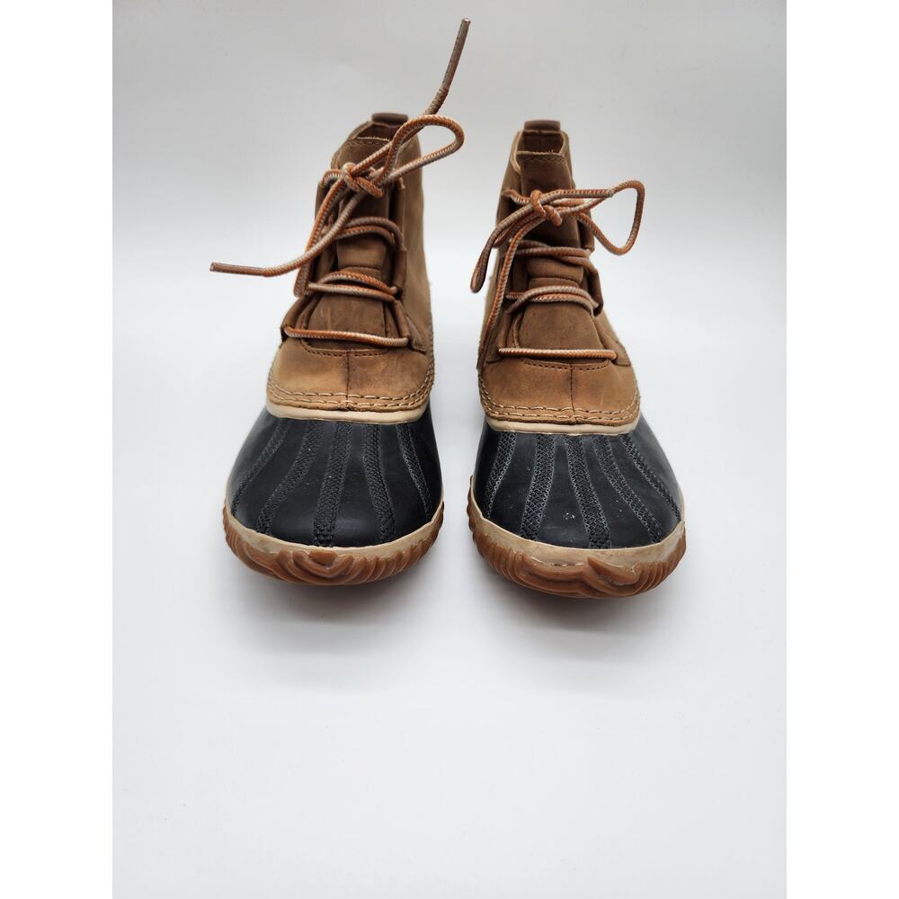SOREL Out N About Ankle Duck Boots Elk Brown Suede Waterproof Size 10.5